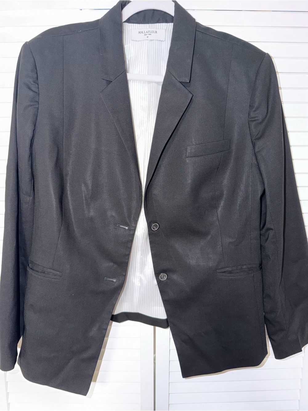 MM LAFLEUR Women’s Black Single-Breasted Blazer Size 14